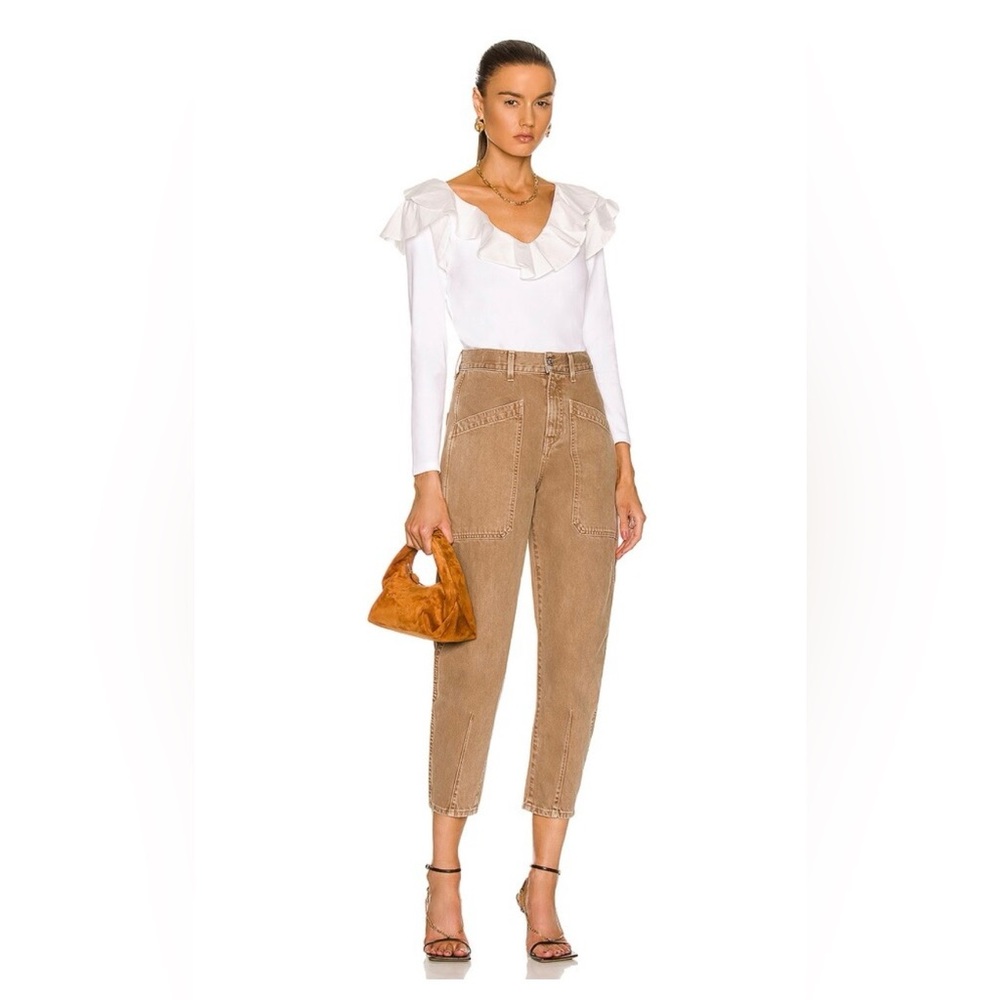 ⭐️NWT⭐️ Veronica Beard Strata Ruffled V-Neck, Size S - Picture 3 of 13